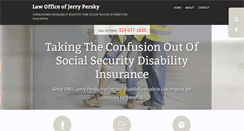 Desktop Screenshot of jerryperskylaw.com